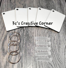 Load image into Gallery viewer, 5 Rectangle KeyChain Blanks | 3C's Creative Corner
