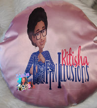 Load image into Gallery viewer, Handmade Custom Picture Satin Bonnet | 3C's Creative Corner™
