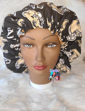 Load image into Gallery viewer, Premium New Orleans Saints Handmade Satin Bonnet | 3C's Creative Corner™
